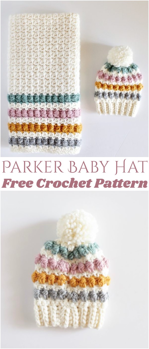 Crochet Even Berry Stitch Baby Hat