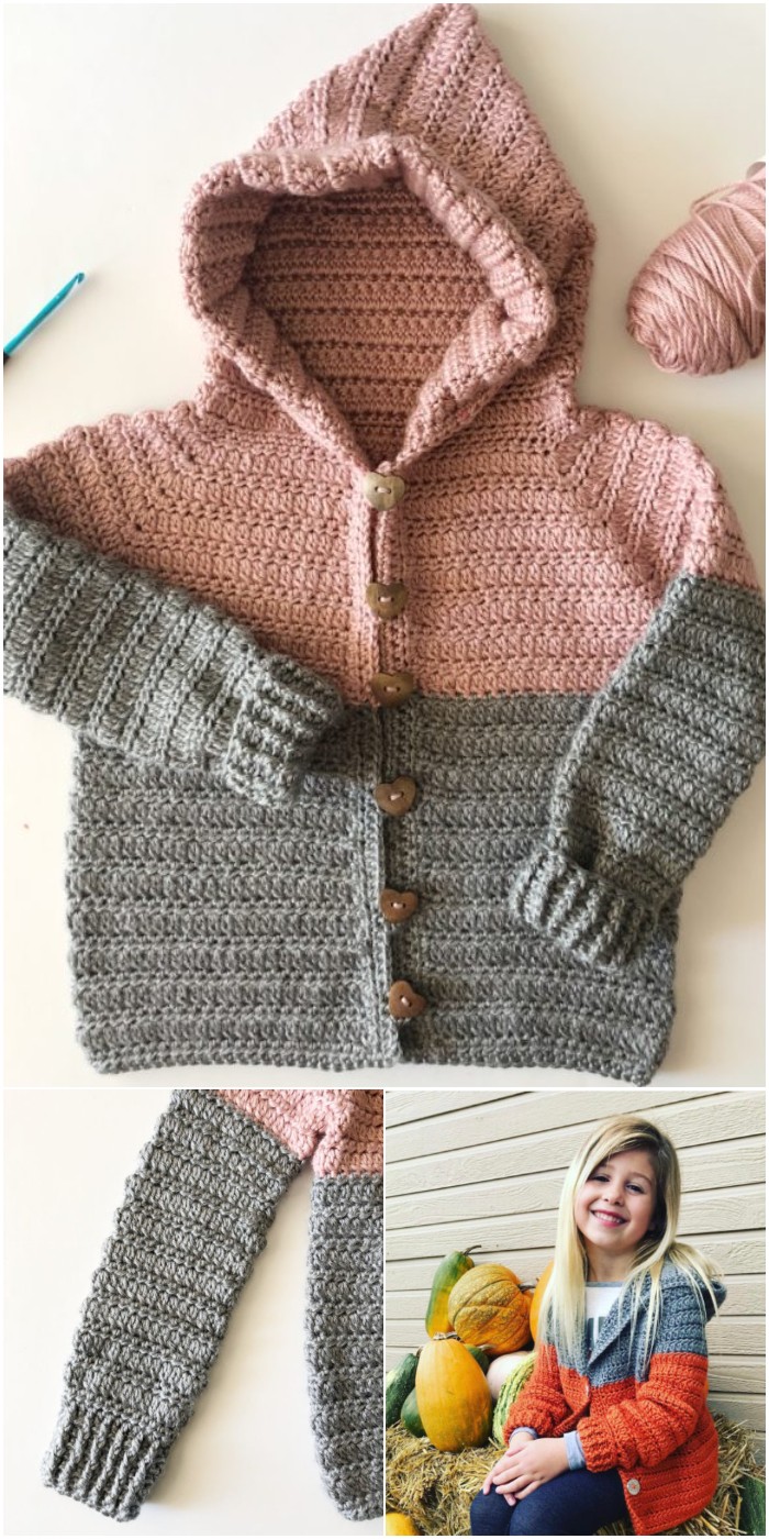 Crochet Color Block Sweater