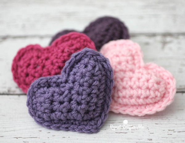 Crochet Puffy Hearts Pattern