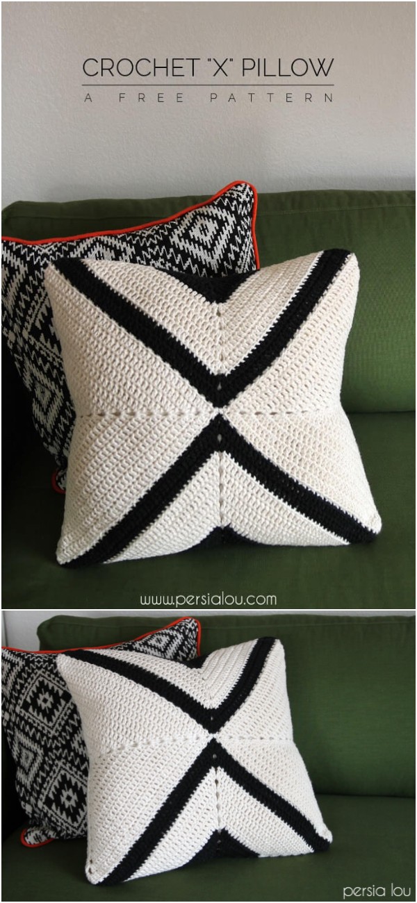 Modern X Crochet Pillow Pattern