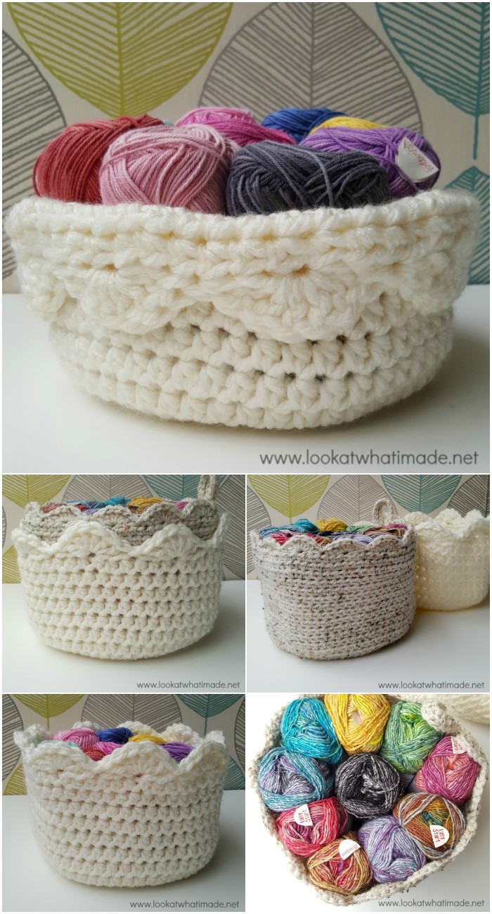 A touch of Scallop Crochet Basket