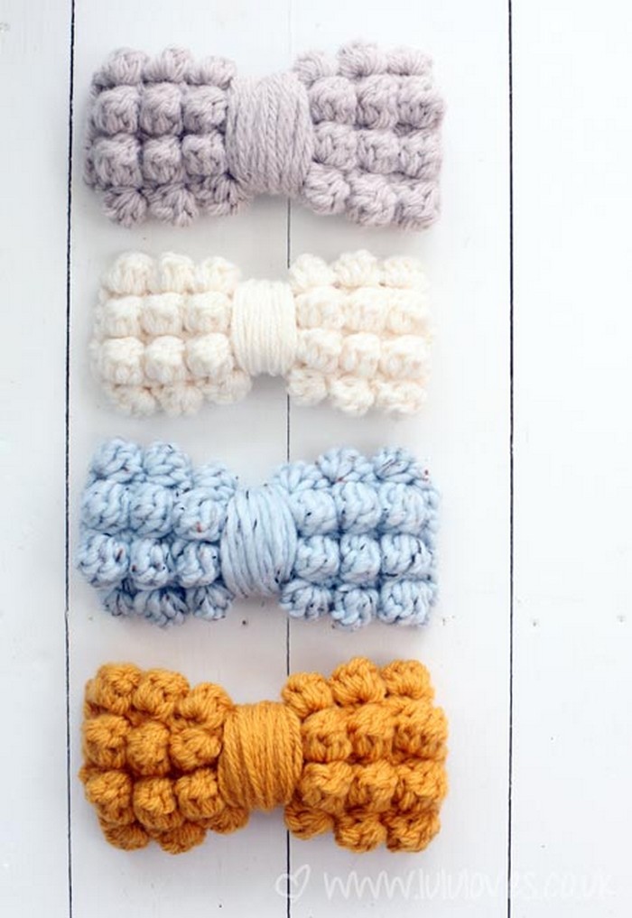 Crochet Bobble Bows