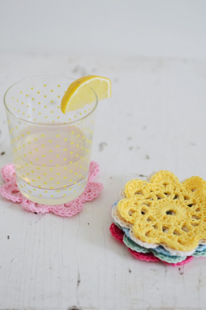 Crochet Flower Coasters
