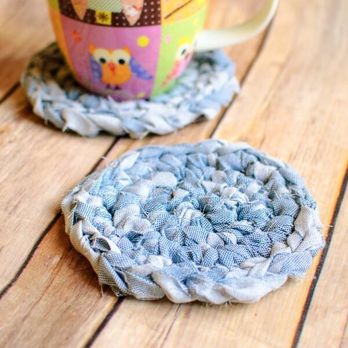 Fabric Crochet Coaster Pattern