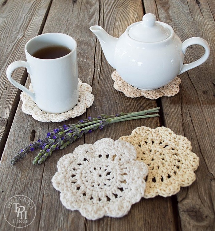 Farmhouse Style Crochet Coasters