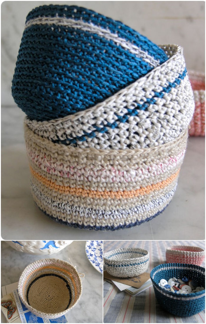 Mini Crochet Baskets