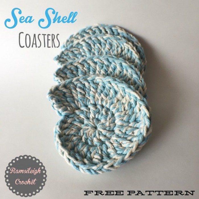 Seashell Crochet Coasters