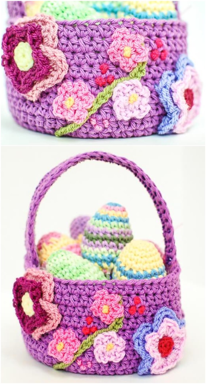 Spring Easter Basket Crochet Pattern