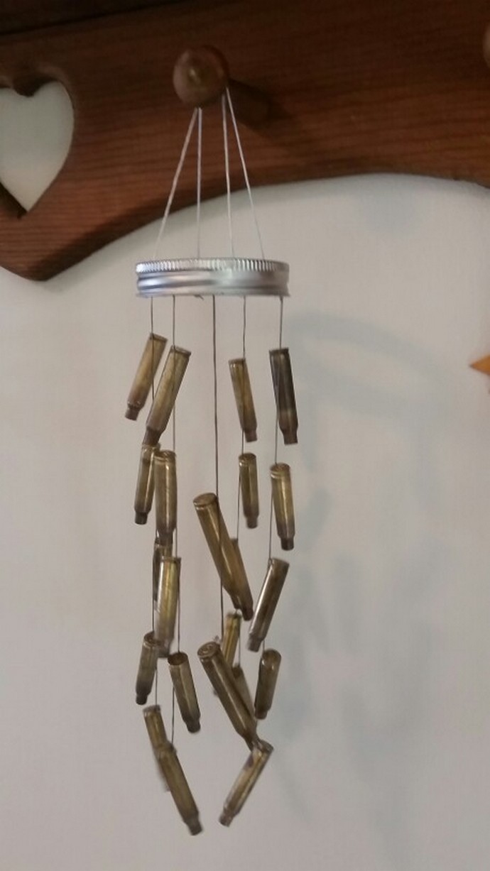 Bullet casing wind chime