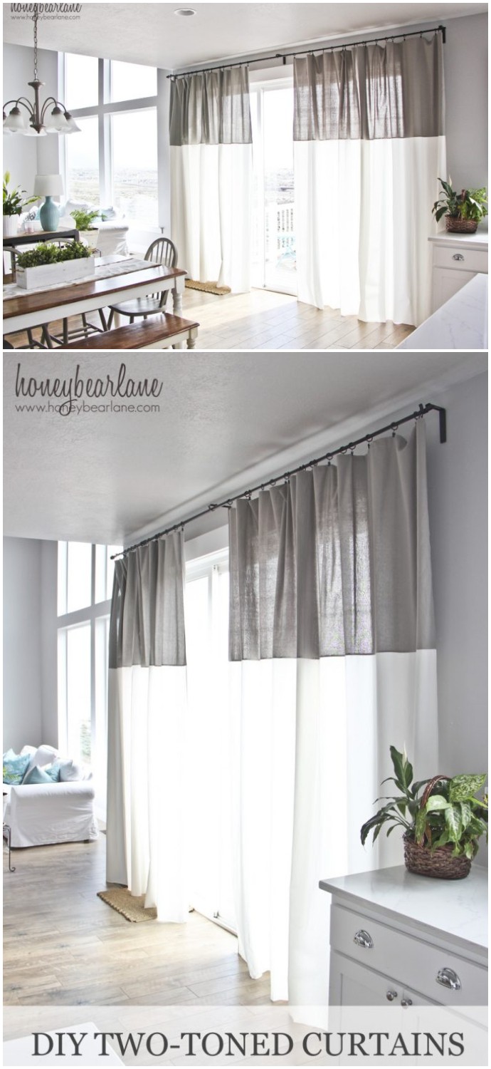Diy Two Toned Curtains