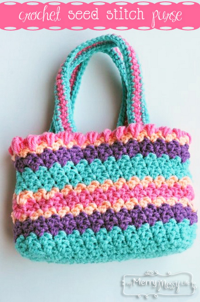 Seed Stitch Purse Free Crochet Pattern