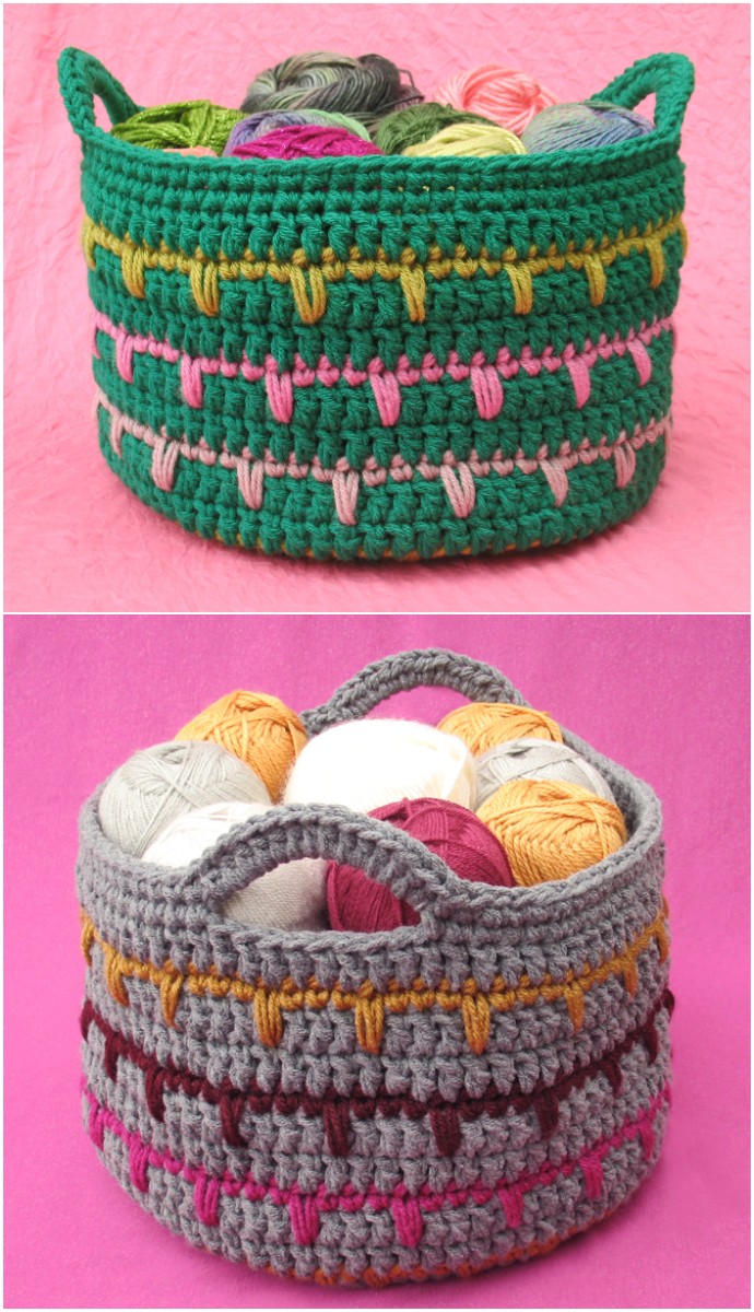 Spikes Yarn Basket