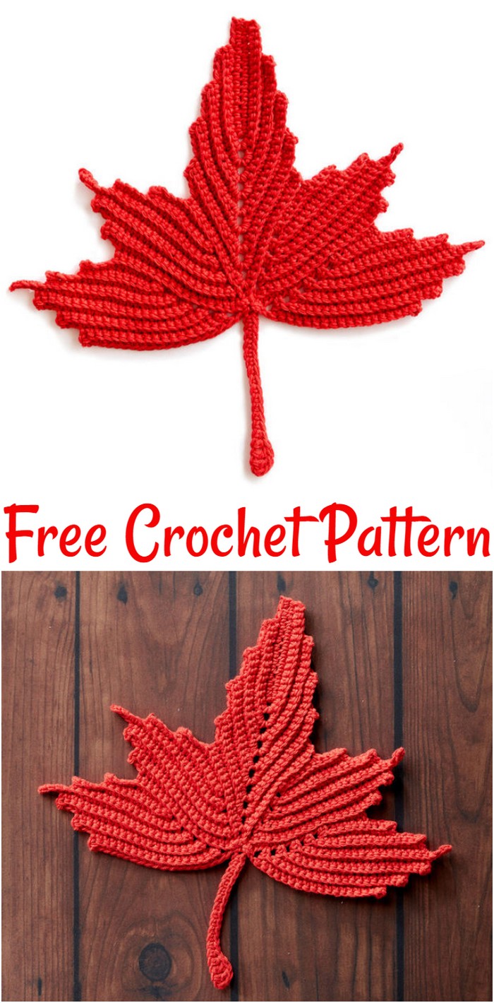 Bernat Maple Leaf Crochet Dishcloth