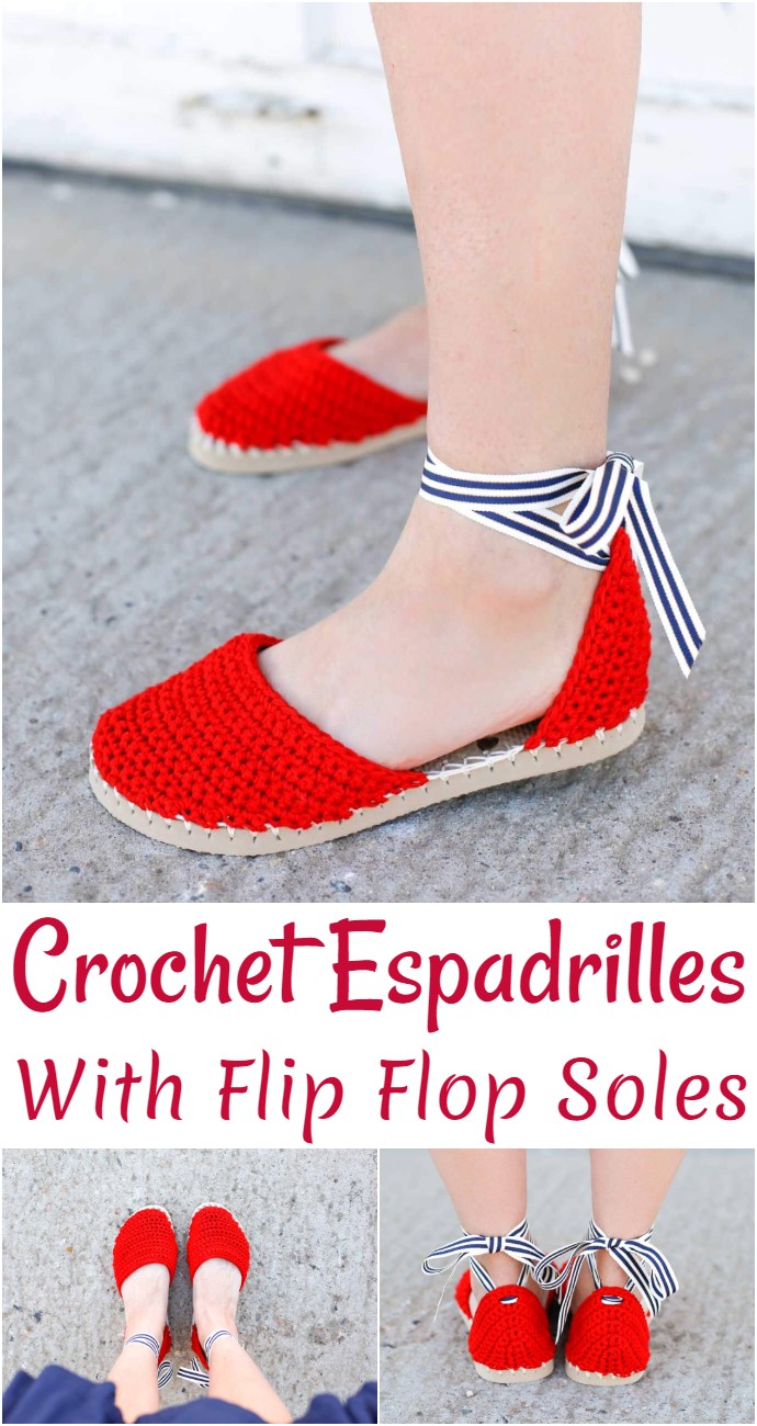 Crochet Espadrilles With Flip Flop Soles