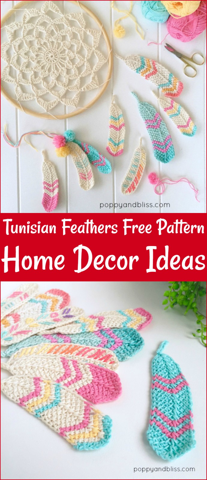 Tunisian Feathers Free Pattern Home Decor Ideas