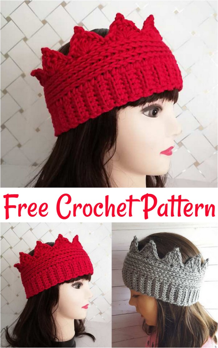 Crown Ear Warmer Free Crochet Pattern