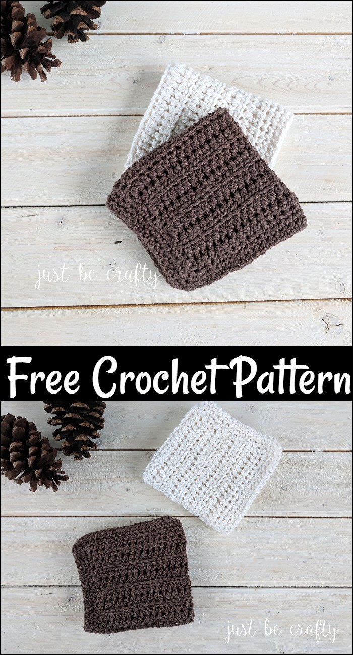 Woodland Cottage Crochet Dishcloth Pattern