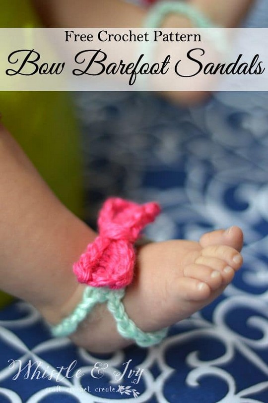 Baby Bow Barefoot Sandals