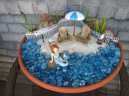 Beach Themed Fairy Garden