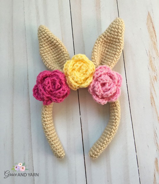 Crochet Bunny Headband Free Pattern