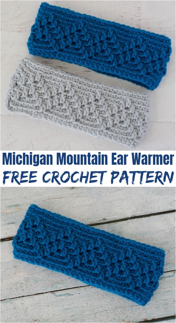 Crochet Michigan Mountain Ear Warmer