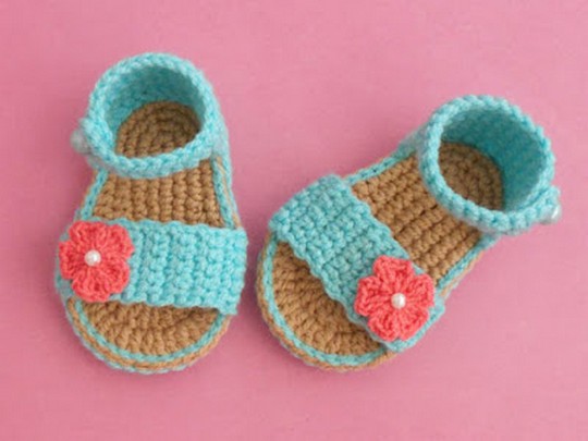 Easy Baby Gladiator Crochet Sandals Free Pattern