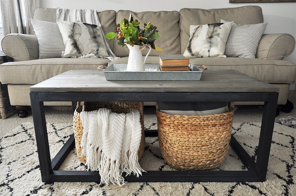Industrial Farmhouse Coffee Table Free Plans