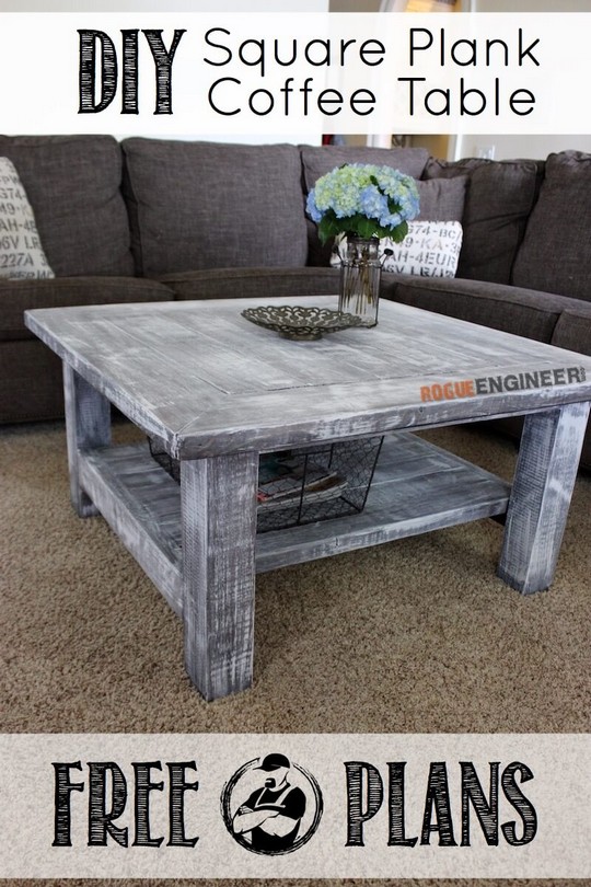 Square Plank Table