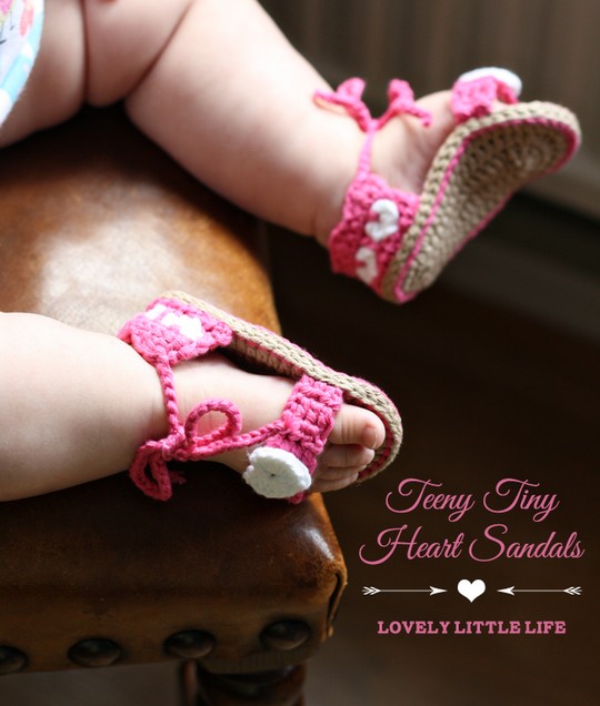 Teeny Tiny Heart Sandals