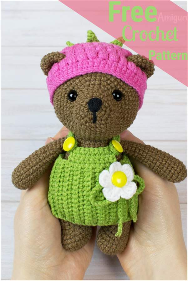 Amigurumi Raspberry Bear Free Crochet Pattern