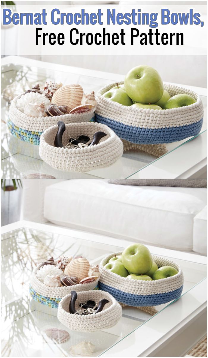 Bernat Crochet Nesting Bowls, S