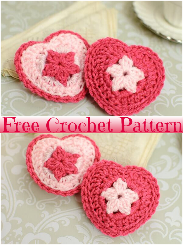 Crochet Heart Sachet Pattern