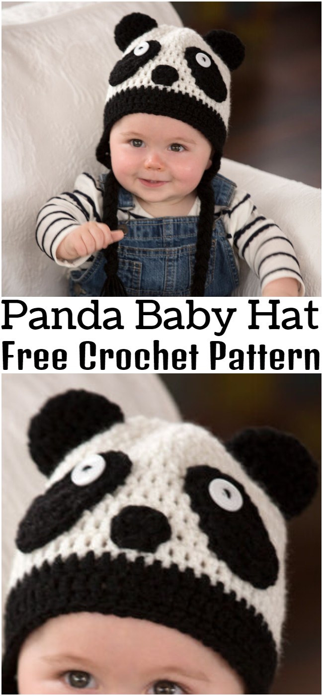 Crochet Panda Baby Hat 