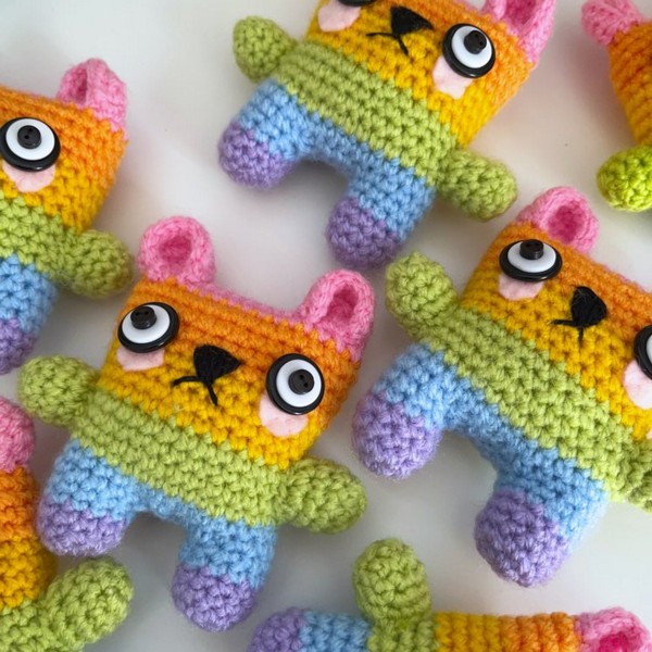 Crochet Rainbow Pocket Pals