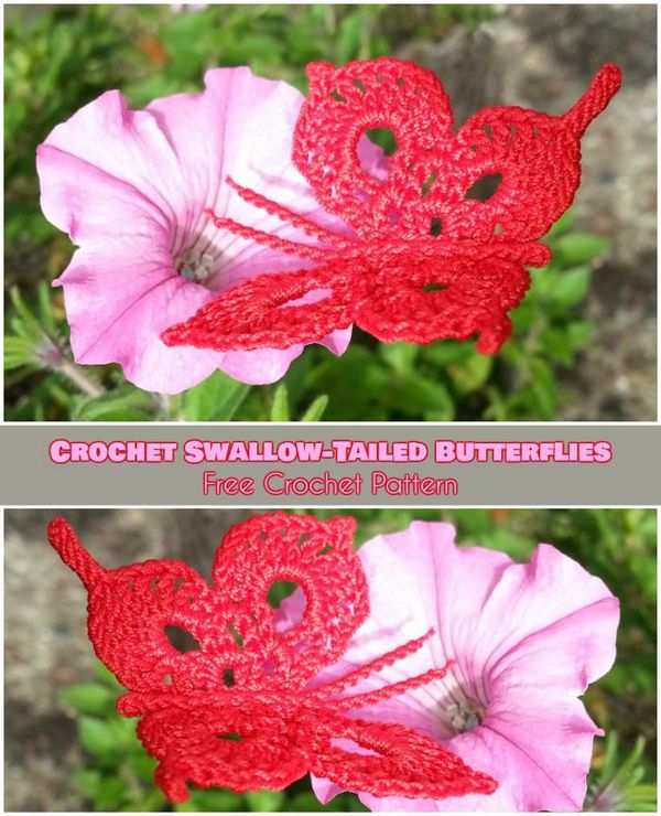 Crochet Swallow -Tailed Butterflies