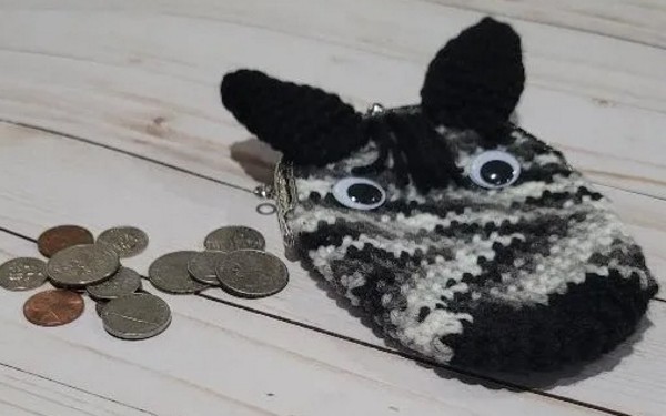 Crochet Zebra Coin Purse
