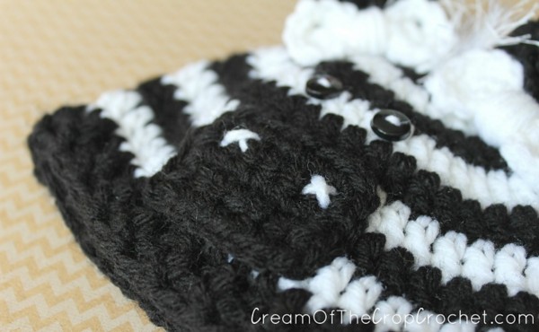 Crochet Zebra Hat