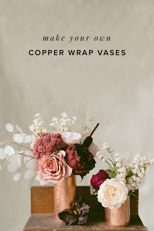 DIY Copper Wrap Vases