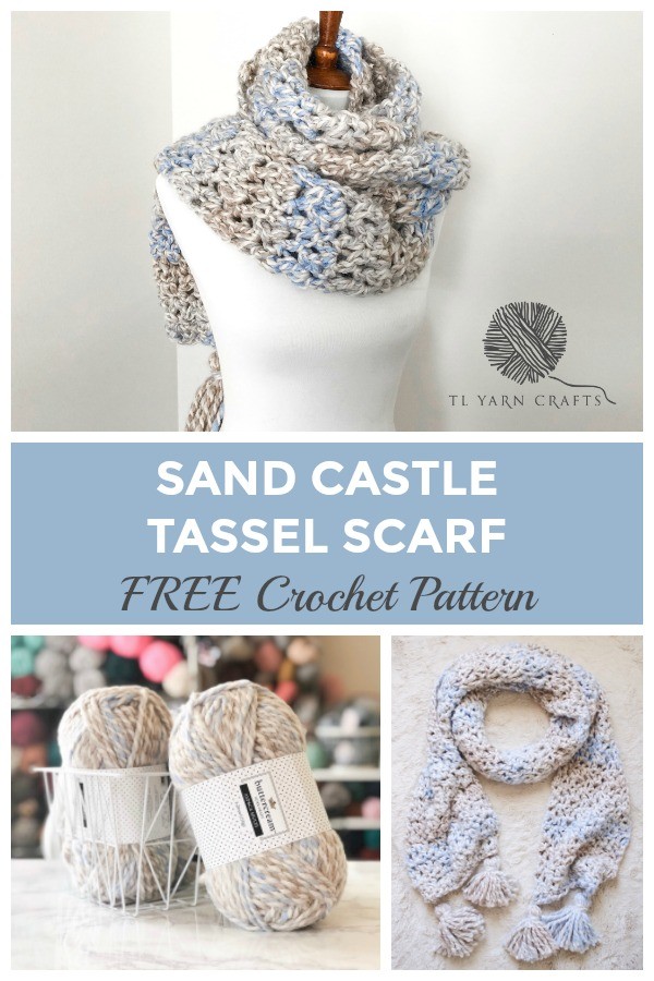 FREE Crochet Tassel Scarf