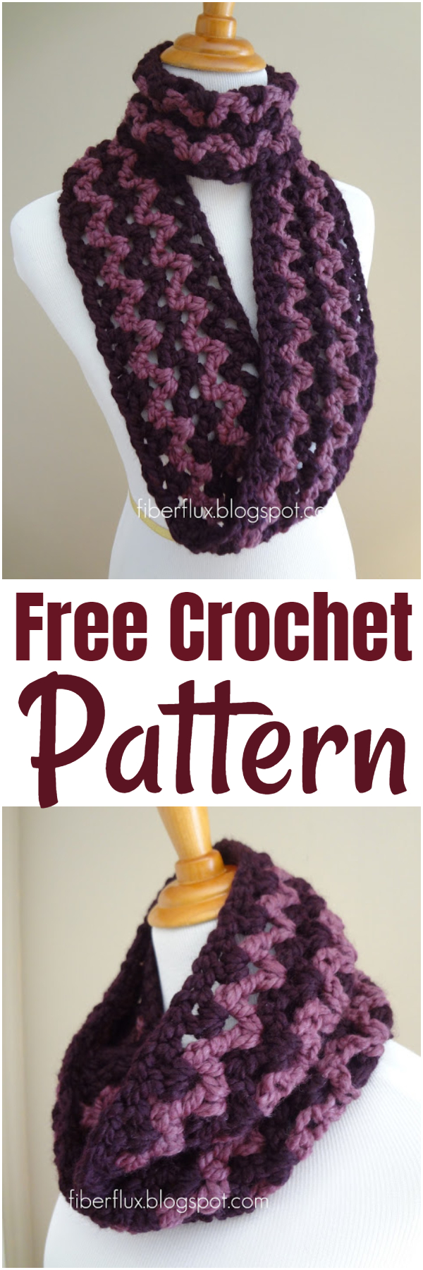 Free Crochet Pattern Pinot Noir Infinity Scarf