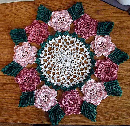 Free Crochet Rose Doily
