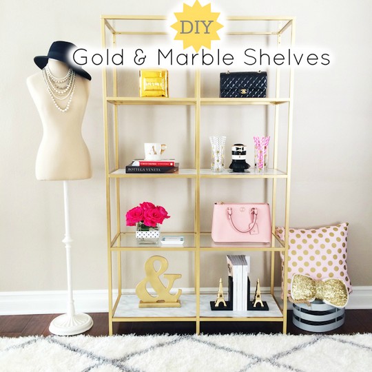 Gold And Marble Shelves