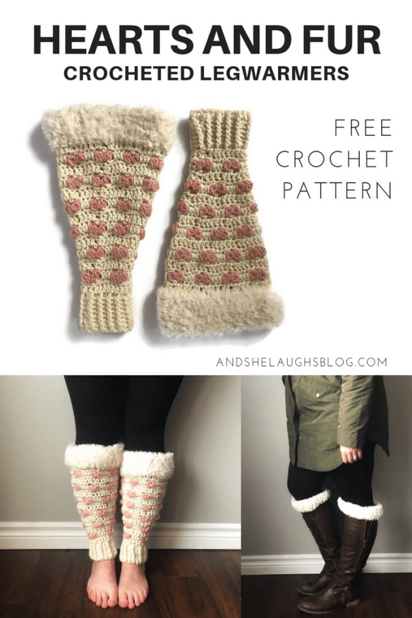 Hearts And Fur Crochet Leg Warmers Pattern