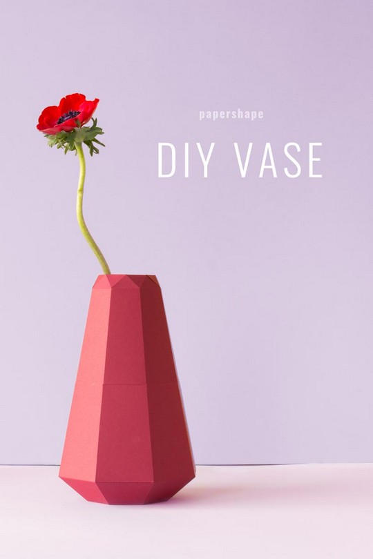 How To Make A Paper Flower Vase