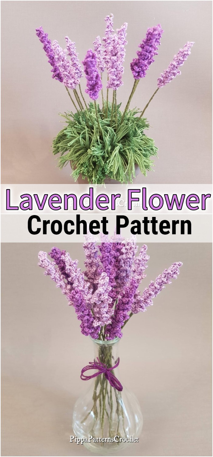 Lavender Flower Crochet Pattern