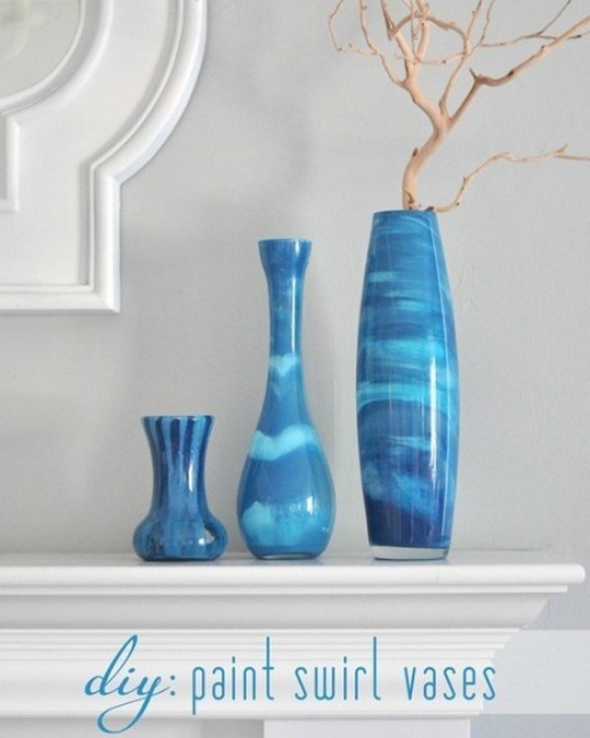 Paint Swirl Vases