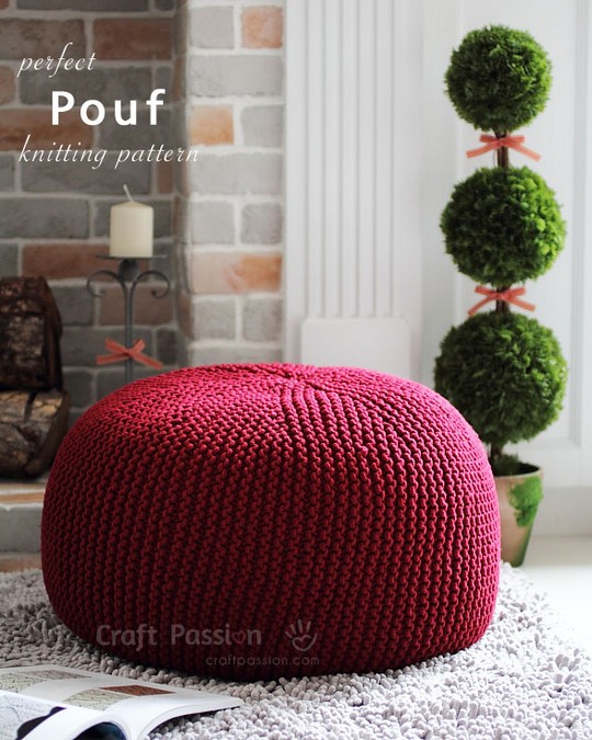 Pouf Knitting Pattern