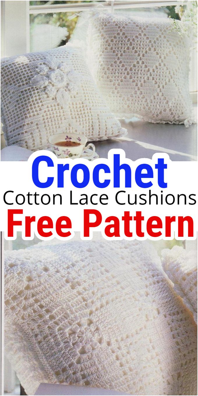 Pretty Filet Cotton Lace Cushions