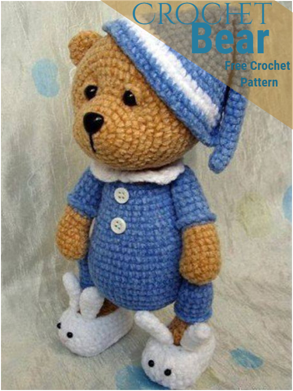 Teddy Bear Sleeper Amigurumi Free Crochet Pattern