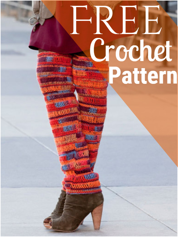 Free Crochet Thigh High Leg Warmers Pattern